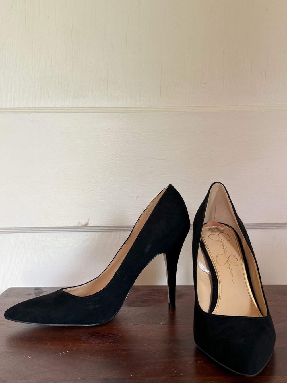 Jessica Simpson suede heels